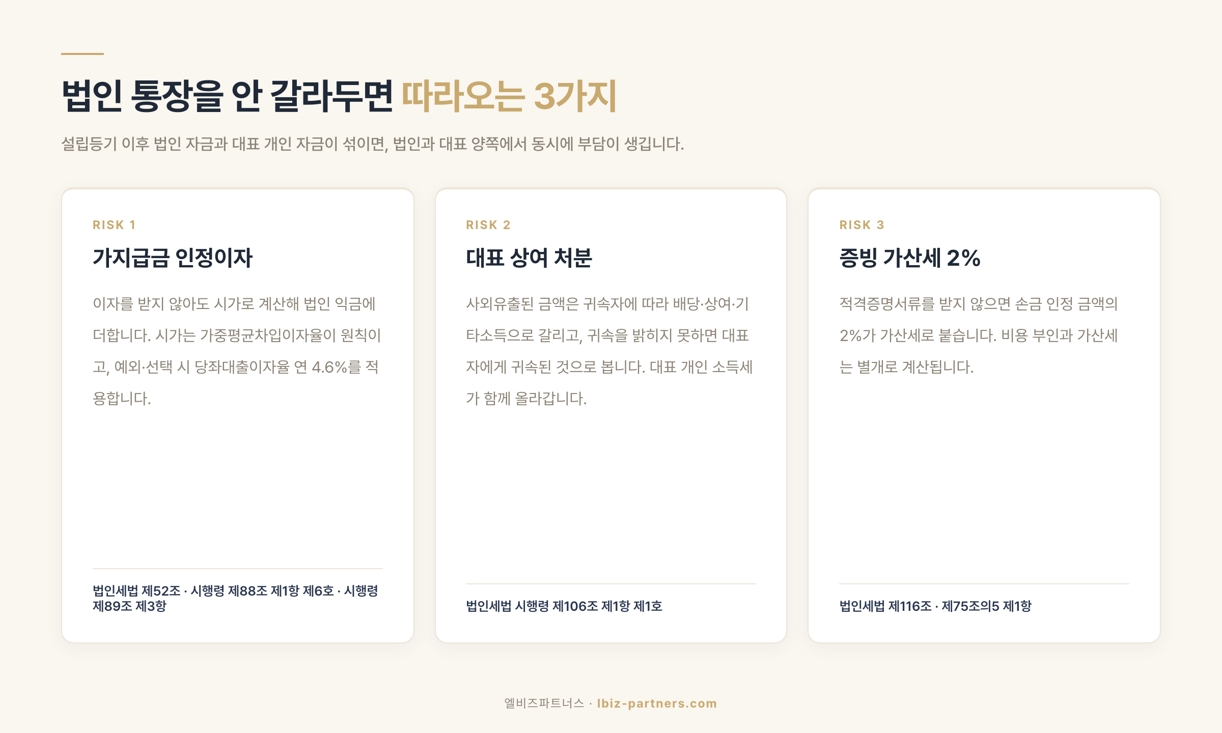 법인 통장 분리를 안 했을 때 따라오는 3가지
